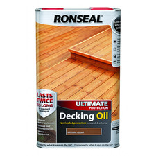 Ronseal Ultimate Protection Decking Oil Garden Waterproof Sun Rain Protector 5L