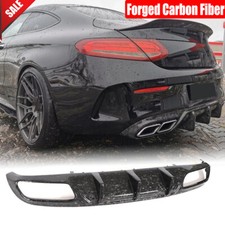 Forged Carbon Rear Bumper Diffuser Lip For Mercedes Benz C205 C63 C63S COUPE