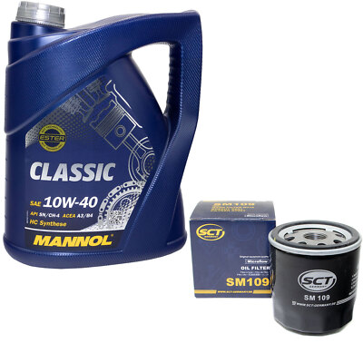 Kit De Mantenimiento: Filtro De Aceite MANN-FILTER + 5 Litros De Aceite 10W-40 Para Opel