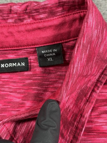 Disney Golf Shirt Mens XL Geometric Hot Pink Greg Norman Shark Egyptian Cotton - 第 5/11 張圖片