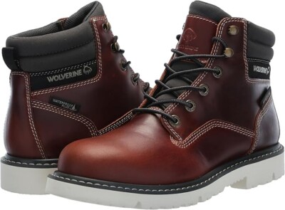 Men Wolverine Revival 6'' Round Soft Toe Waterproof Work Boot W240006 Rust New