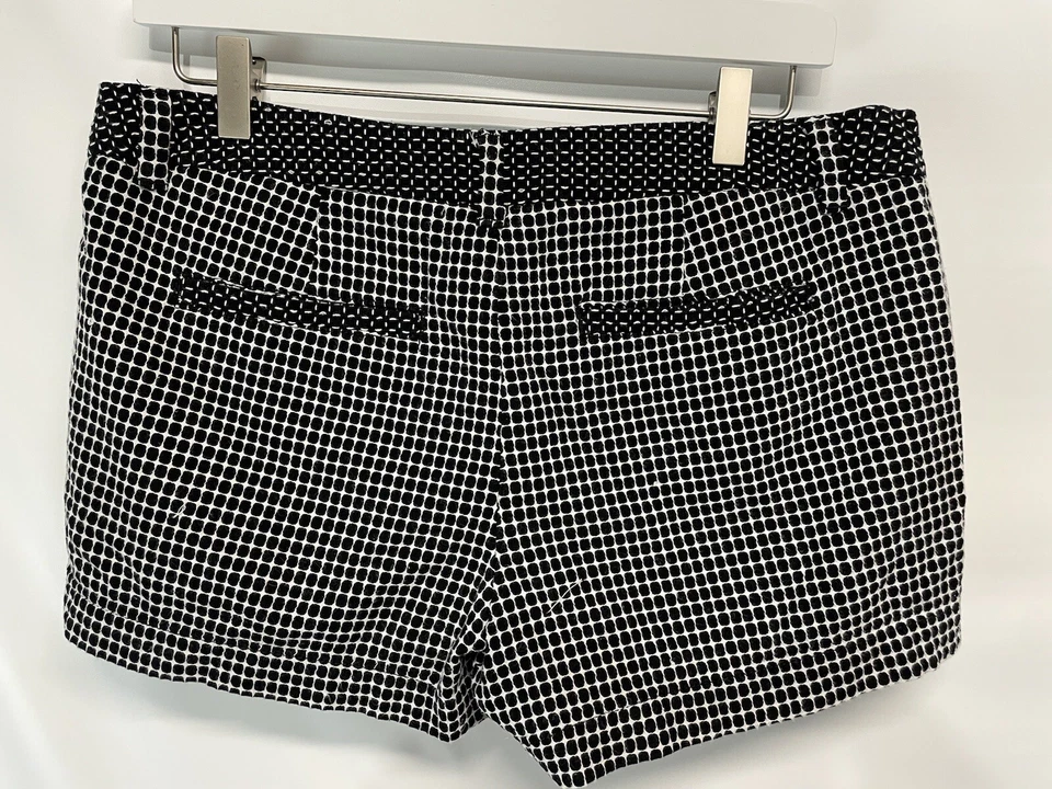 Pantalones Cortos Merona Negro Blanco 2.5" Modernos Planos Tiro Medio Bolsillos Delanteros 100% Algodón 10 Foto 2 de 4