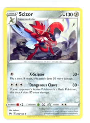 2023 Scizor 86/159 Crown Zenith Pokemon Card | eBay