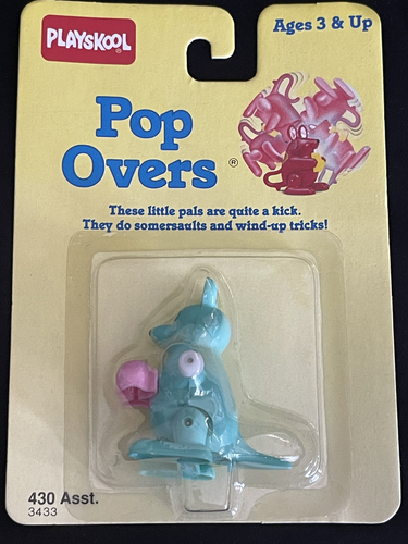 Playskool 1989 Pink Mouse & Blue Kangaroo & 1980 Tomy Orange Kangaroo Pop Overs - Picture 3 of 6