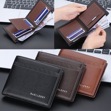 Men's Business Bifold Leather Wallet Credit Card Holder Slim Purse US FAST