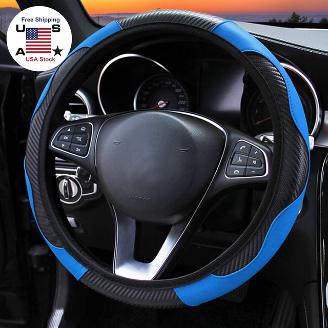 Black Car Steering Wheel Cover D Type For Nissan Rogue/Rogue Sport 2017