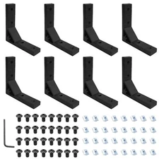 8pcs 80/20 Angle Corner Joint Bracket with Screws for 2020 Aluminum Extrusion