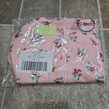 Janie and Jack Baby Recycled Strawberry Rash Guard Swimsuit 12-18M Pink