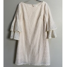 Eliza J Ivy Bell Sleeve Lace Shift Dress Size 10 Garden Coquette Boho