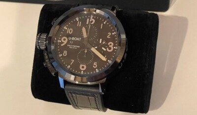 U-Boat Italo Fontana Black Men's Watch Pristine Condition 