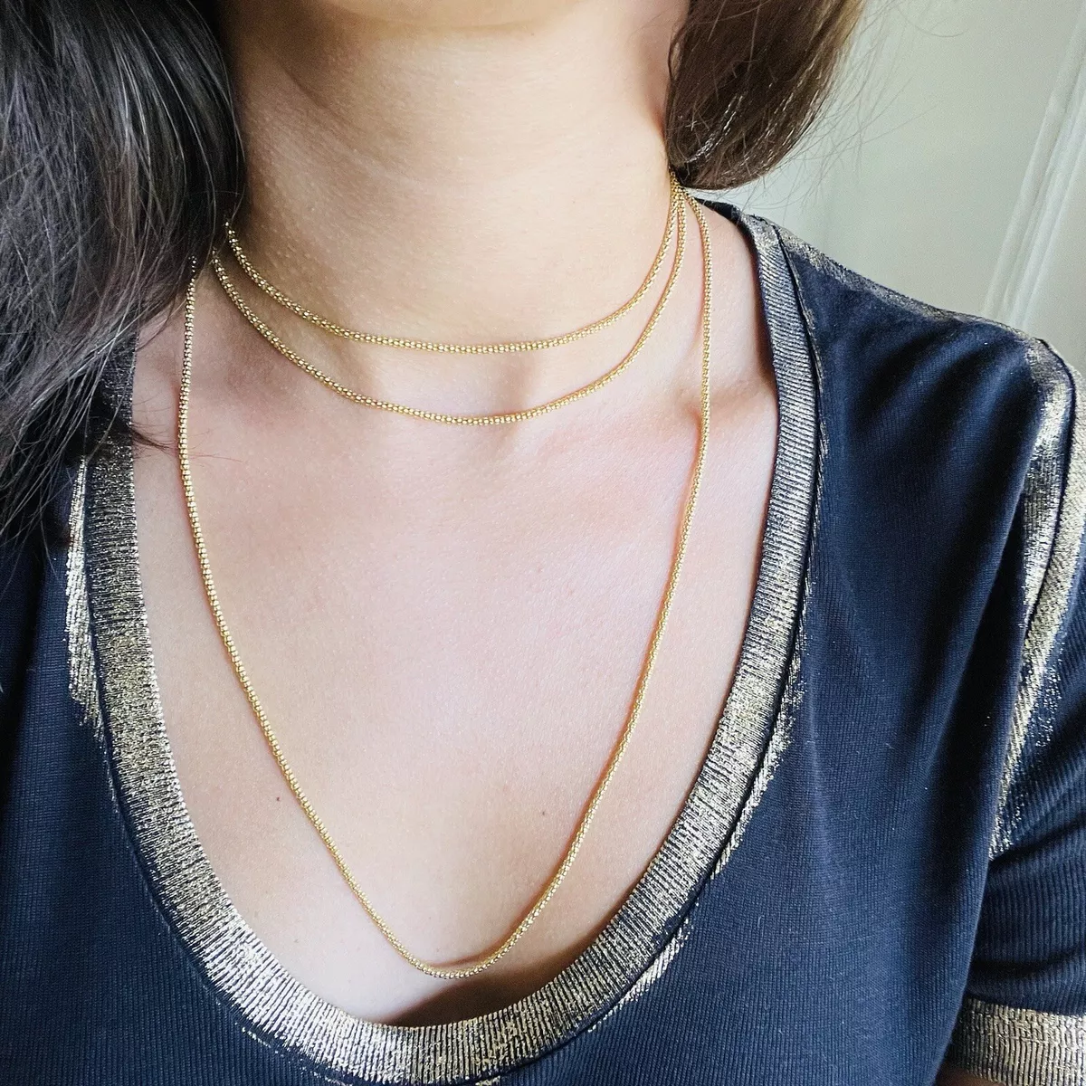 Stackable silver deals necklaces