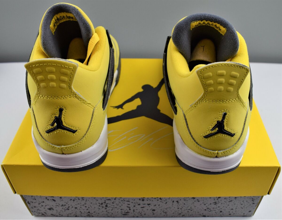 ⚡Nike Jordan 4 Retro Lightning Tour Yellow GS 6.5Y (Women's ⚡Nike Jordan 4 Retro Lightning Tour Yellow GS 6.5Y (Women's