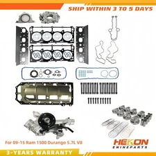 Head Gasket Set Oil Pump Timing Chain w/Bolts For 09-15 Ram 1500 Durango 5.7L V8