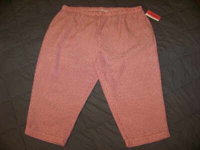 Gingham Capri Pants - Size 