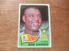 1965 TOPPS BOB CHANCE #252 HIGH GRADE TOPPS ALL STAR ROOKIE GOLD TROPHY