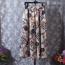 Vintage Nautical Print Skirt Size Medium 80s Retro Cabot Cove Academia Old Money