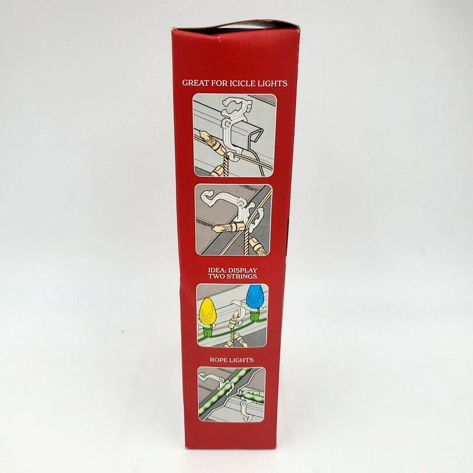 Holiday Time All Purpose Light Clips 100 Count White Holds All Lights Christmas - Image 2 of 4