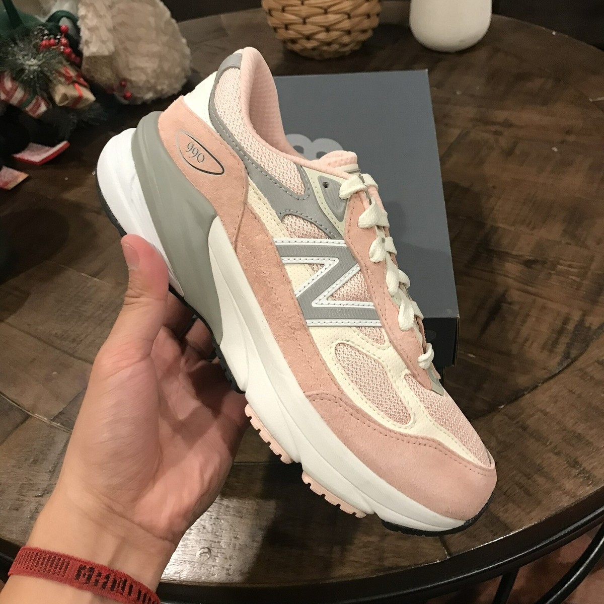 New Balance 990v6 GC990PK6 Pink/White Rose/Blanc Big Kids Size 6