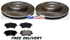 FOR MERCEDES C CLASS C200 C220 CDI (01-07) 2 FRONT BRAKE DISCS & PADS SET 288MM