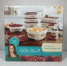 The Pioneer Woman 18 Piece Food Storage Set Fluttering Fancies Containers NEW