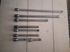 Snap-on 38 Drive Socket Extension Set 8 Piece 2 Knurled Pieces Usa Made