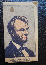 1924 W562 US Presidents Strip Card series Abraham Lincoln