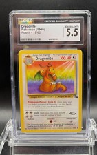 1999 Pokemon Dragonite 19/62 Fossil Non Holo Unlimited CGC 5.5 Vintage