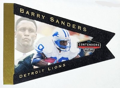 1998 Playoff Contenders Pennants Gold Foil #35 - BARRY SANDERS - #13/98