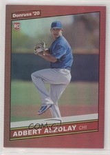 2020 Donruss Retro 1986 Variations Holo Red Adbert Alzolay (Photo Variation) 0t2