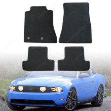 Alfombrillas A Cuadros Gris Oscuro Para Ford Mustang S197 2010-2014 – Juego Delantero Y Trasero P2M