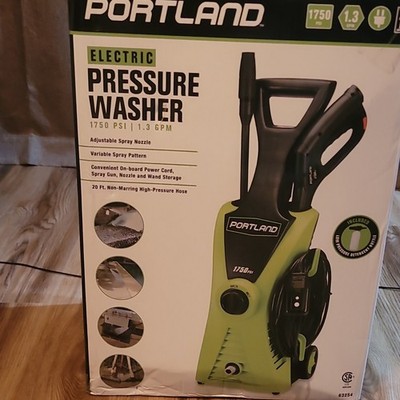 Portland 63254 Electric Pressure Washer 1750 PSI 1.3 GPM w/ Hose & Gun
