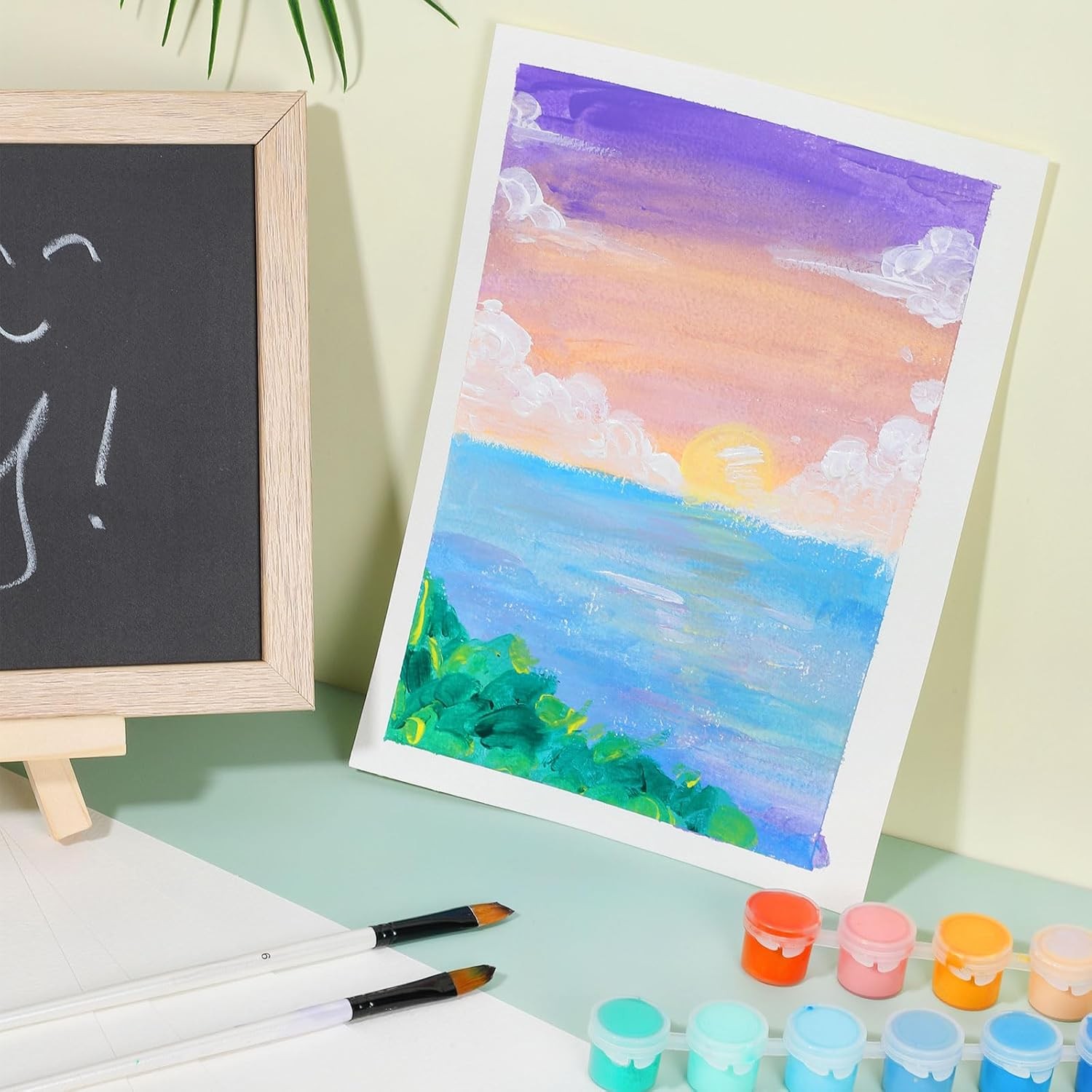 120 Sheets Watercolor Paper Bulk, 140 lb/300 GSM Cold 7 x 10 Inch, White 