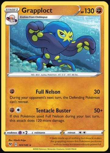 Grapploct - 101/185 - Rare (Lp) Vivid Voltage - Fighting Pokémon