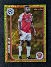 2023-24 Topps Chrome Merlin UEFA GABRIEL JESUS 56/175 Yellow Shimmer Ref. #12