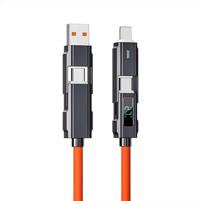 4 in 1 Digital Display 100W PD Fast Charging Cable USB Type-C For iPhone Android - Image 1 of 4