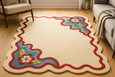 Handmade Rug | Irregular Rug | Wool Rugs | Living Room Rug | Tufted A352