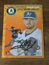 Norge Ruiz #'d /25 RC 2023 Topps Chrome Platinum Orange Wave Refractor Rookie SP