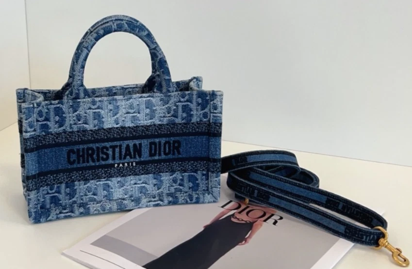 Dior Denim Exterior Tote Bags & Handbags for Women for sale | eBay