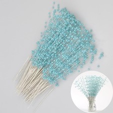 100 Pieces Pearls Sticks Spray, 4mm Pearl Beaded String, Floral Beads Strands...