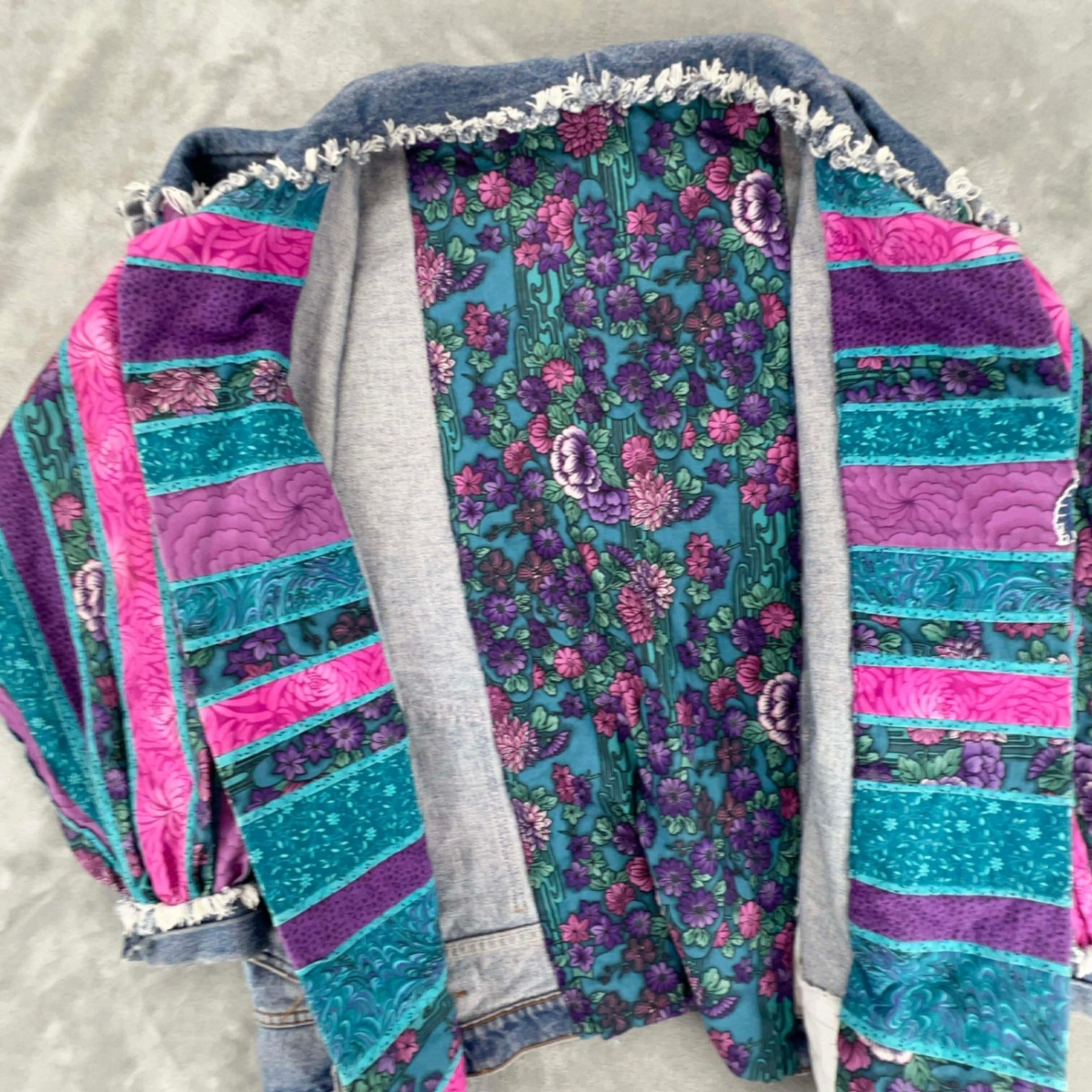 Vintage Levi's handmade Patchwork Boho Jacket Gua… - image 4