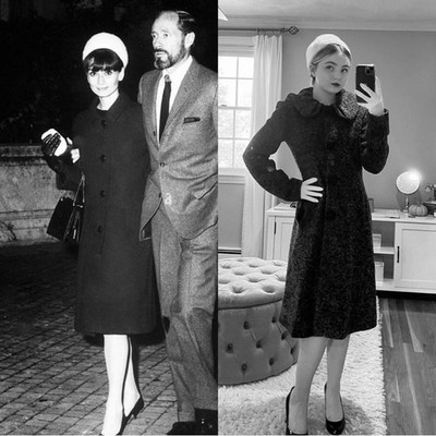 Audrey Hepburn style Valentino coat