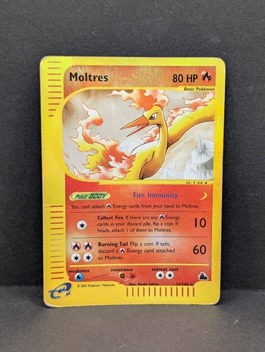 Moltres 21/144 Skyridge Reverse Holo Rare Vintage Pokemon TCG WOTC HP