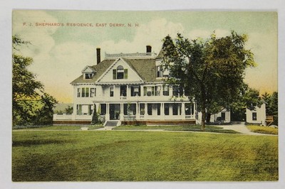 F. J. Shephard's Residence East Derry NH New Hampshire Victorian House c1910