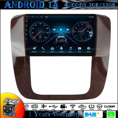 9''Android 14 Autoradio GPS SAT NAVI Carplay DAB Stereo For Chevrolet Tahoe 07-15