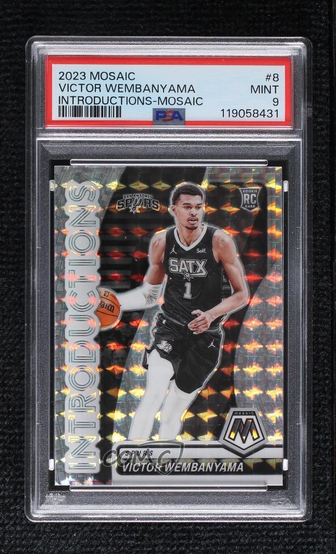 2023-24 Panini Mosaic Introductions Prizm Victor Wembanyama #8 PSA 9 MINT 16wc