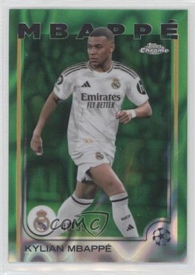 2024 Chrome UEFA Club Competitions Green Lava Refractor 48/99 Kylian Mbappe 7y2