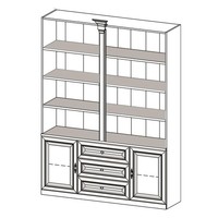 Klassische SchräNke Schrank Schrankwand Vitrine Vitrinenschrank Holz Wohnzimmer