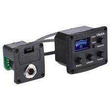 Ukelele Piezo Pickup EQ Amp for Ukulele LCD Display Tuner 3-Band EQ Equalizer