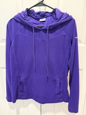 Columbia Women s Purple Fleece Pullover Hoodie Hooded Sweatshirt Size M Pre Owed