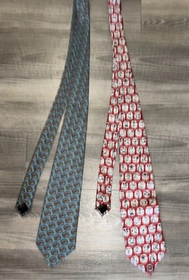Set Of 2 Narragansett Beer Ties - HI-Neighbor - 1 Red And 1 Blue - NWOT